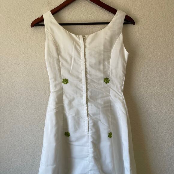 Vintage 60s/70s green embroidered elegant unique midi dress size xs - Picture 5 of 7